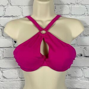 L’Agent by Agent Provocateur Women’s Adrina Swim Bikini Top Underwire Pink S NWT